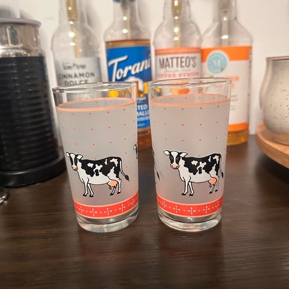 Vintage Cow Print Glass Set - Picture 1 of 1